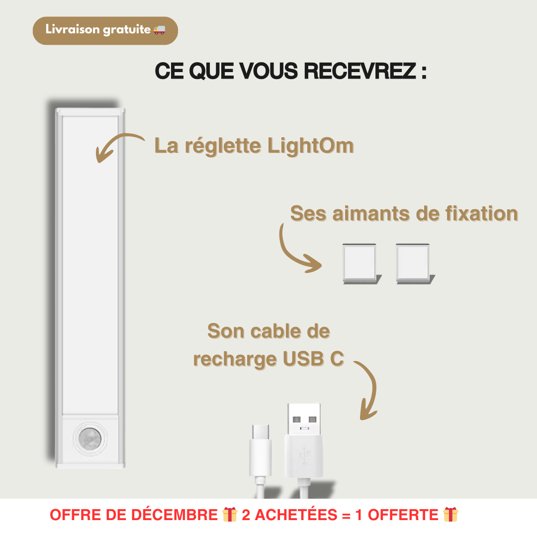 Réglette LED rechargeable - La lumière qui rend votre maison plus élégante